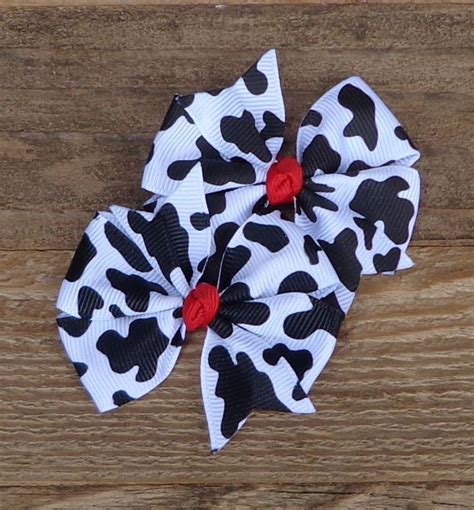 Be the Ultimate Trendsetter with Cow Print Hair Bows